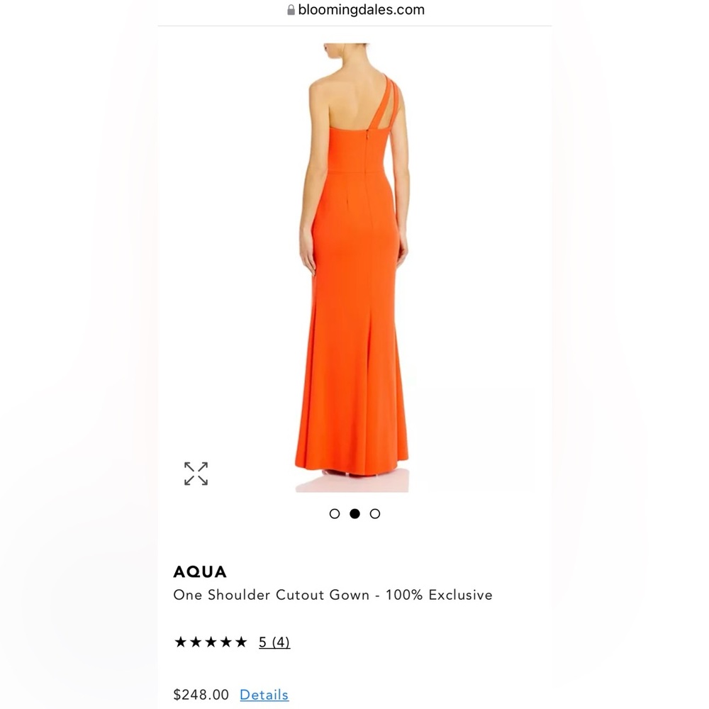 Aqua Brand One Shoulder Full Length Prom Gown/Prom Dress - Picture 2 of 13